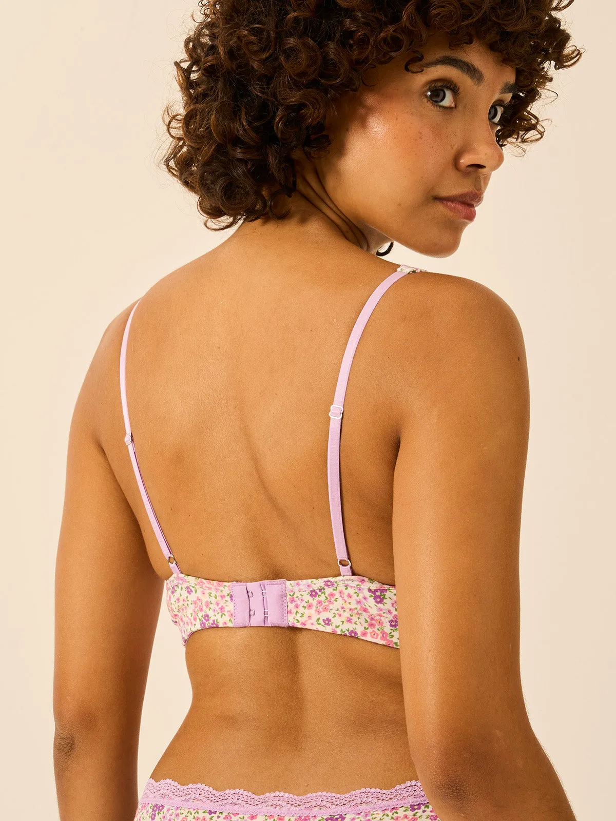 Lace Plunge Bra - Lavender Haze sold by Stripe & Stare product image thumbnail 3