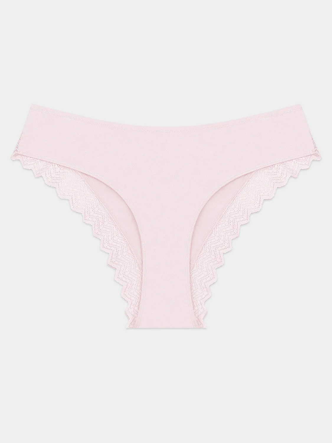 ZigZag Lace Brazilian Knicker - Pink-a-Boo sold by Stripe & Stare product image thumbnail 5