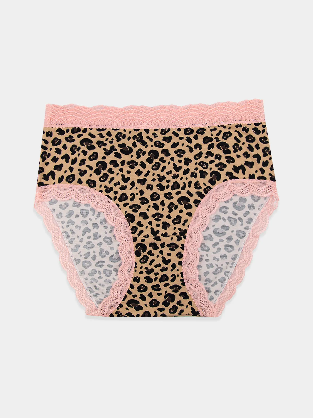 High Rise Knicker - Peach Latte Leopard sold by Stripe & Stare product image thumbnail 5