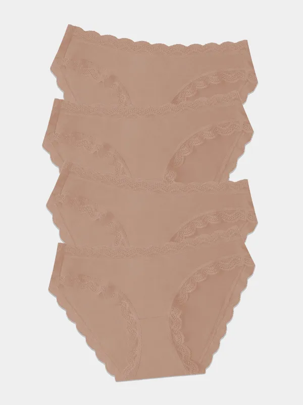 The Original Knicker Four Pack - Latte sold by Stripe & Stare