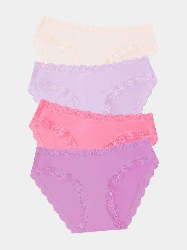 The Original Knicker Four Pack - Lavender Pastels sold by Stripe & Stare