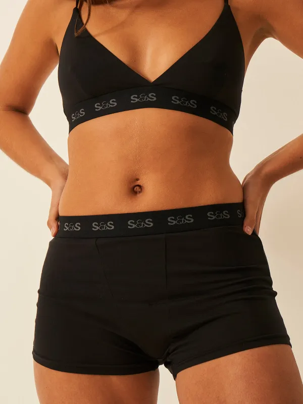 Women's Boxer - The Logo Edit Black sold by Stripe & Stare