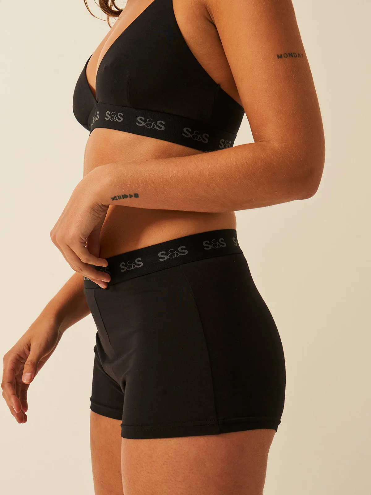 Women's Boxer - The Logo Edit Black sold by Stripe & Stare product image thumbnail 3