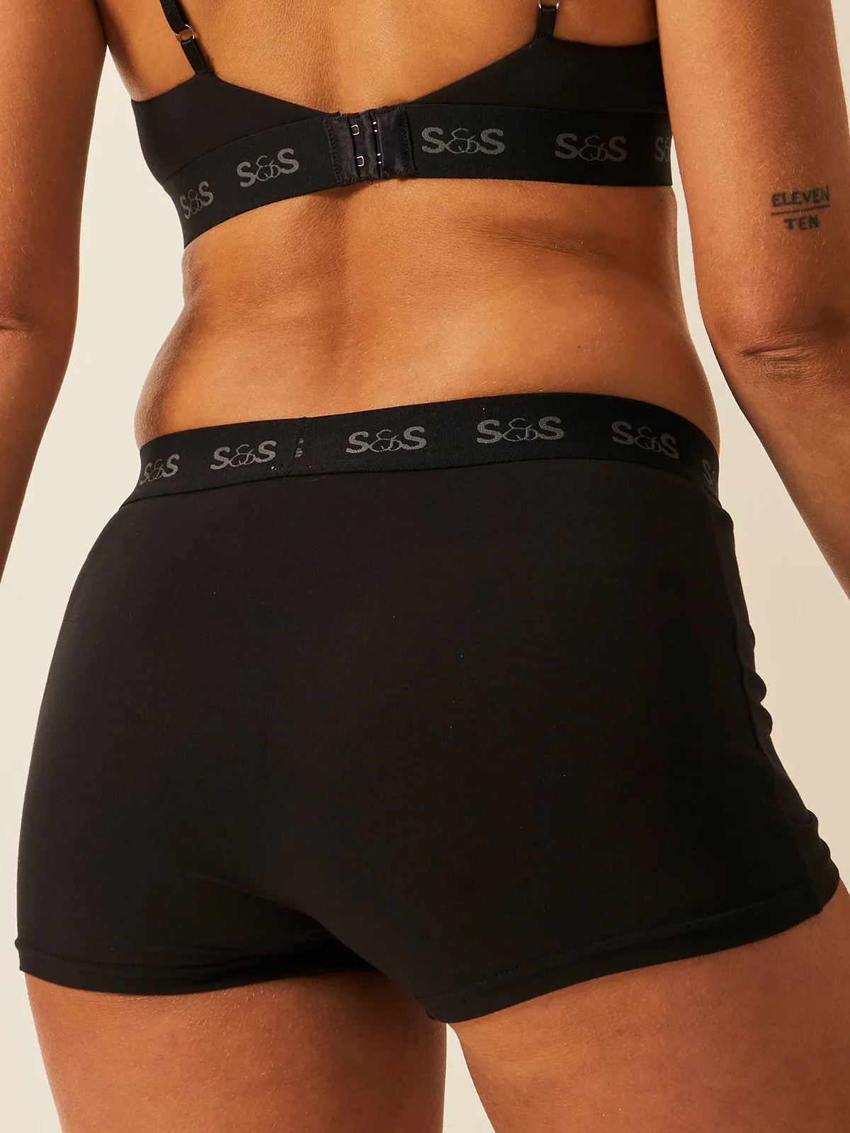 Women's Boxer - The Logo Edit Black sold by Stripe & Stare product image thumbnail 2