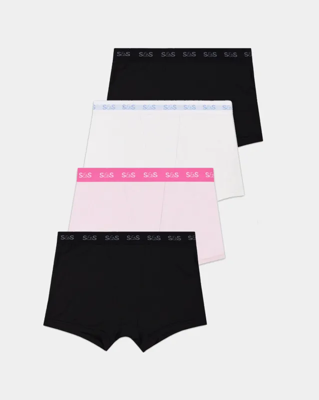 Women's Boxer Four Pack - The Logo Edit sold by Stripe & Stare