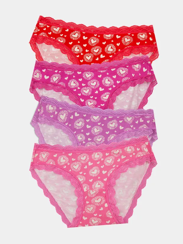 The Original Knicker Four Pack - Hearts on Fire sold by Stripe & Stare