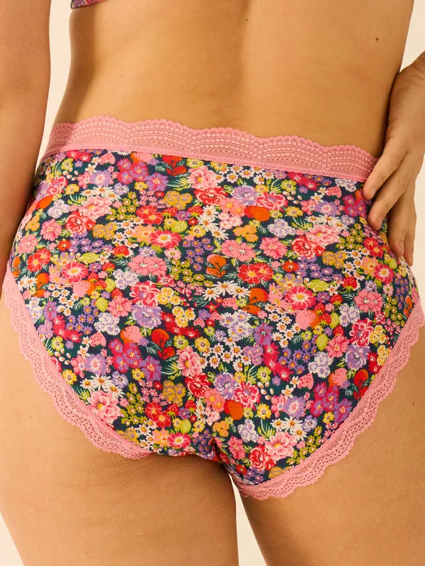 High Rise Knicker - Botanical Bloom sold by Stripe & Stare