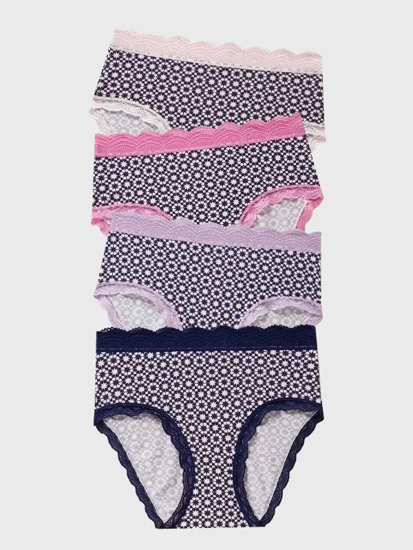 High Rise Knicker Four Pack - Mosaic Nights made by Stripe & Stare