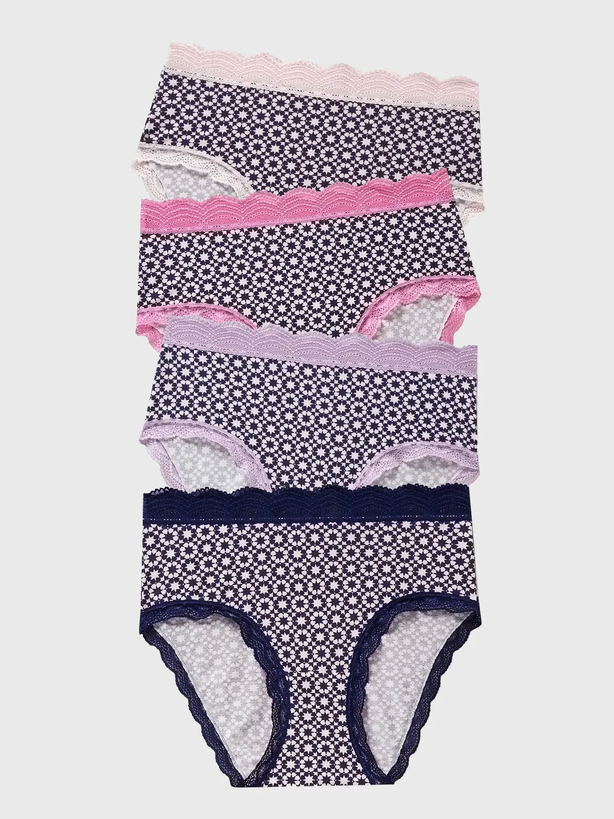 High Rise Knicker Four Pack - Mosaic Nights sold by Stripe & Stare