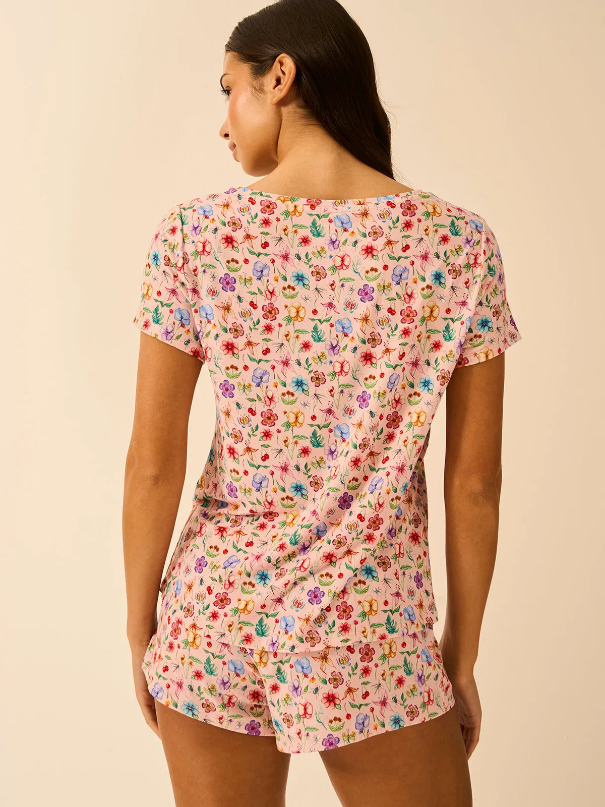 T-shirt & Short Pyjama Set - Ethereal Wildflowers sold by Stripe & Stare product image thumbnail 3