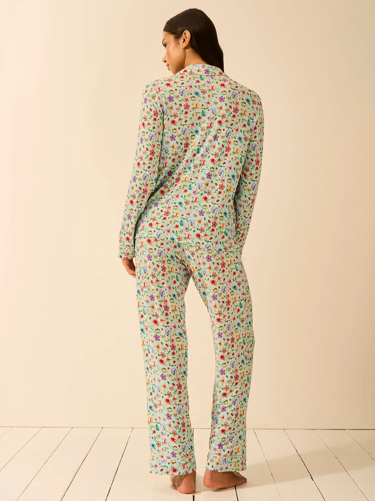 Long Pyjama Set - Ethereal Wildflowers sold by Stripe & Stare product image thumbnail 4