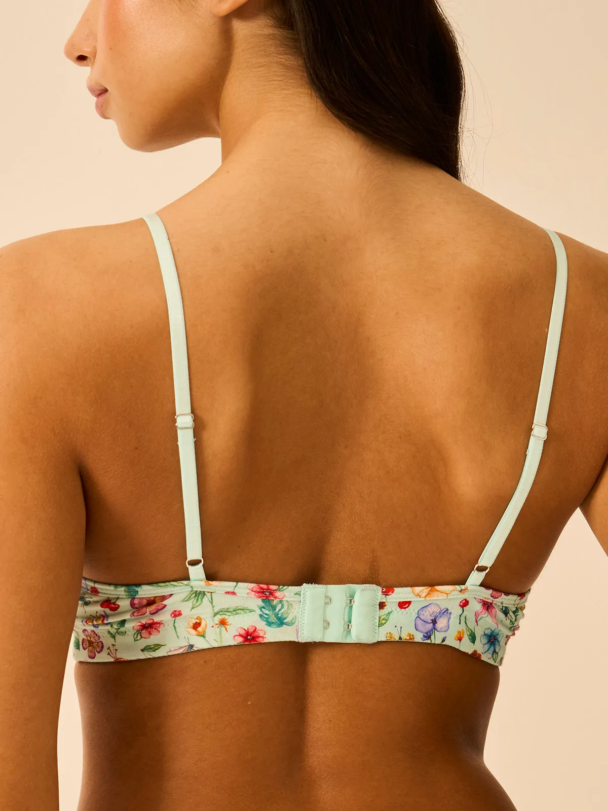 Lace Plunge Bra - Ethereal Wildflowers sold by Stripe & Stare product image thumbnail 2