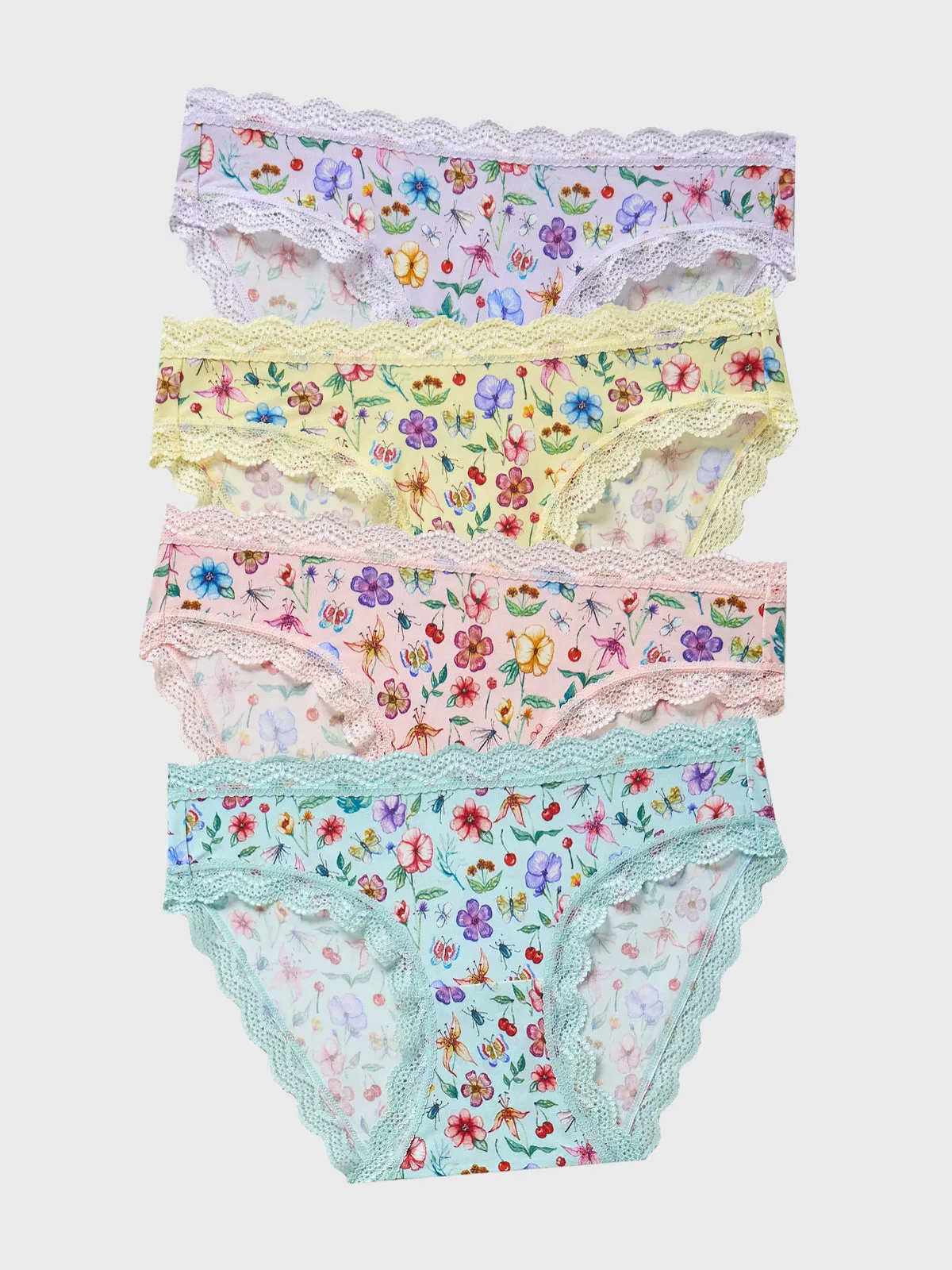 The Original Knicker Four Pack - Ethereal Wildflowers sold by Stripe & Stare