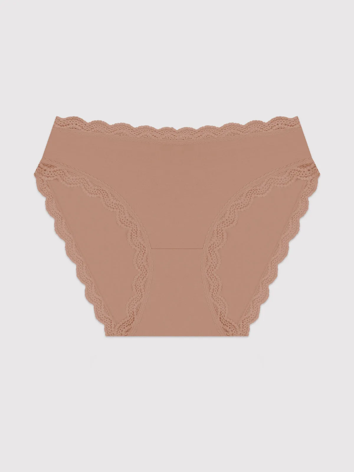 Mid Rise High Leg Knicker - Latte sold by Stripe & Stare product image thumbnail 5