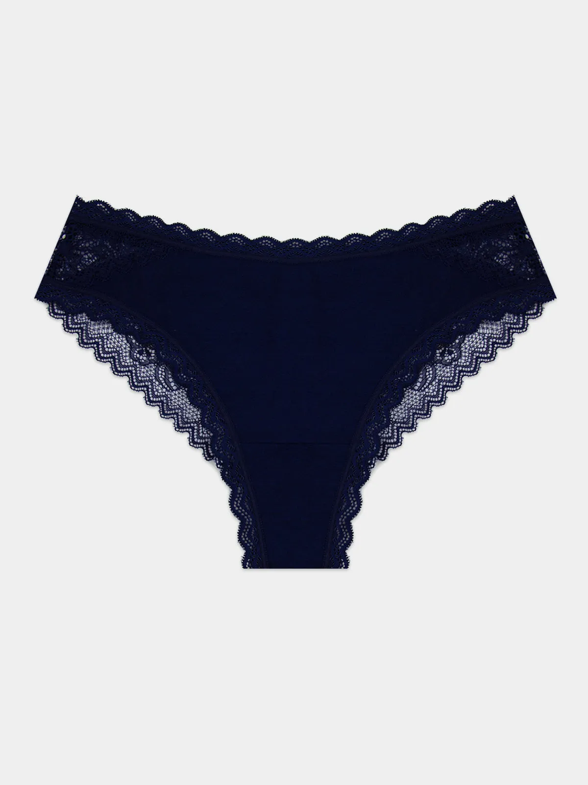 Eco Lace Brazilian Knicker - Navy sold by Stripe & Stare product image thumbnail 5