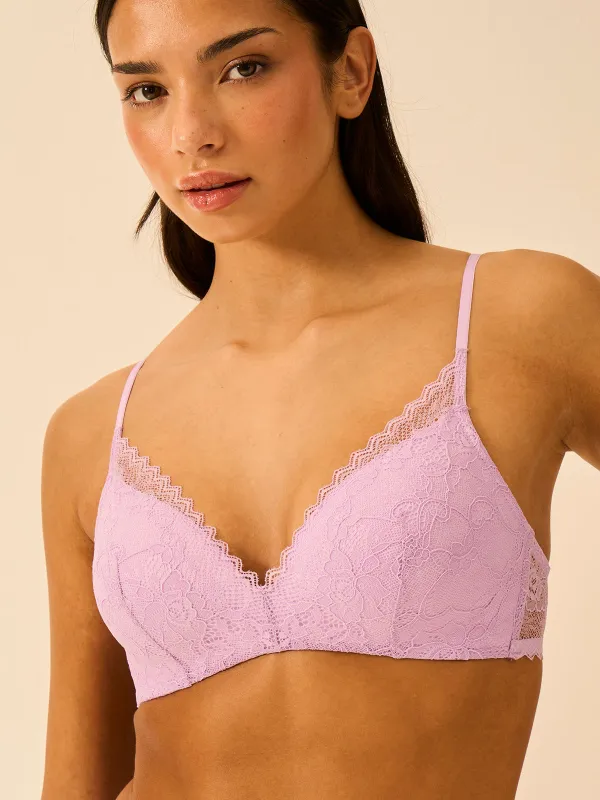 Eco Lace Demi Bra - Lavender Haze made by Stripe & Stare