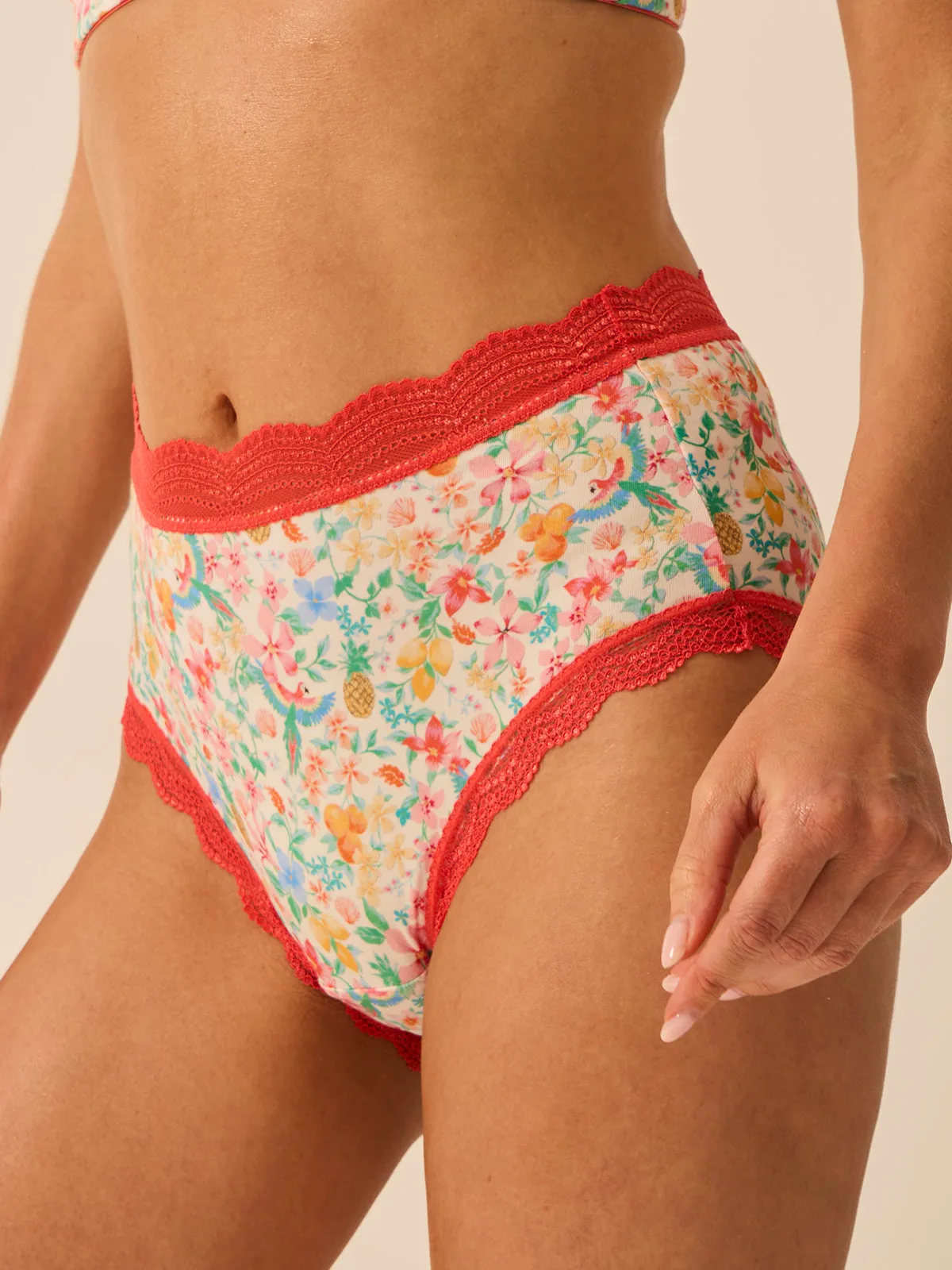 High Rise Knicker - Paradise Found sold by Stripe & Stare product image thumbnail 4