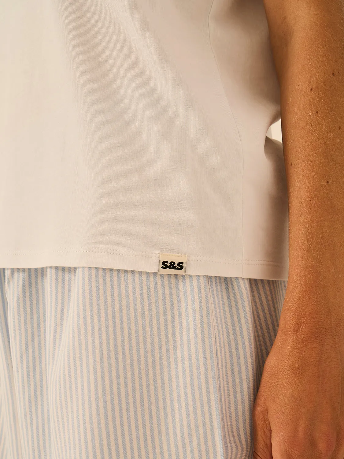 Classic T-shirt - White sold by Stripe & Stare product image thumbnail 4