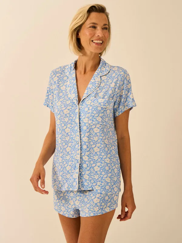 Short Pyjama Set - Cornflower Petals made by Stripe & Stare