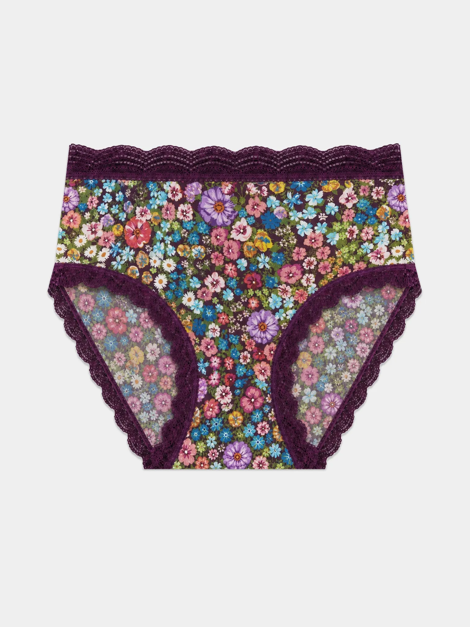 High Rise Knicker - Pansy Pop sold by Stripe & Stare product image thumbnail 5