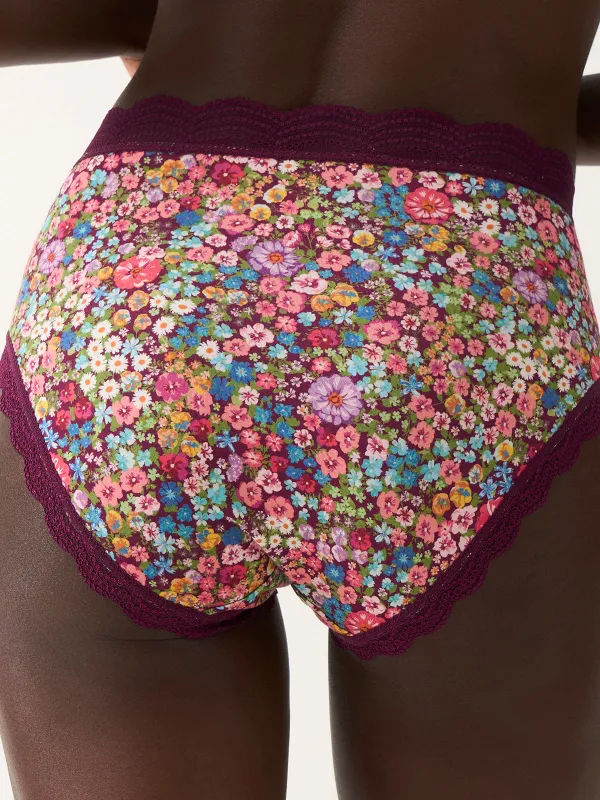 High Rise Knicker - Pansy Pop made by Stripe & Stare