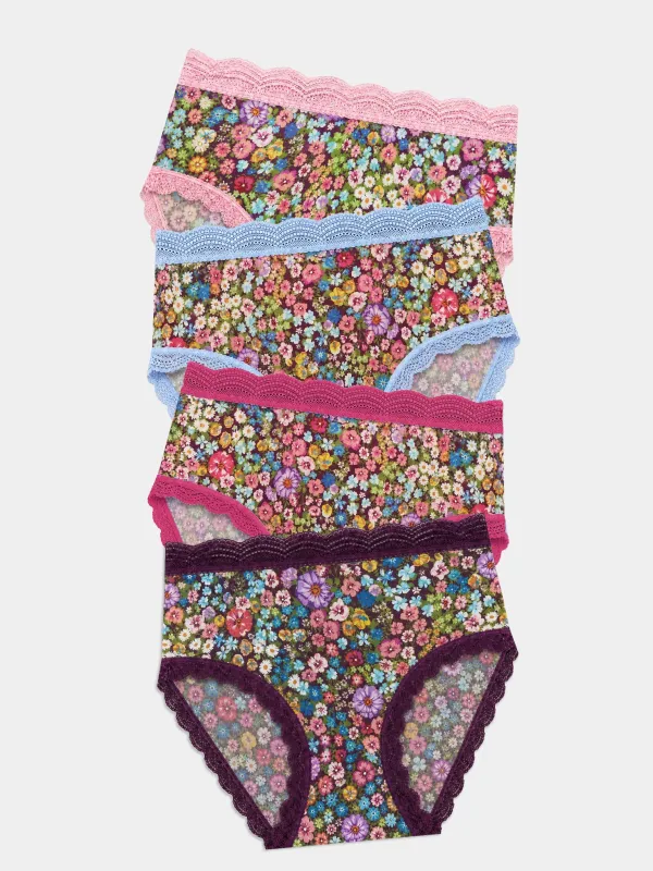 High Rise Knicker Four Pack - Pansy Pop made by Stripe & Stare