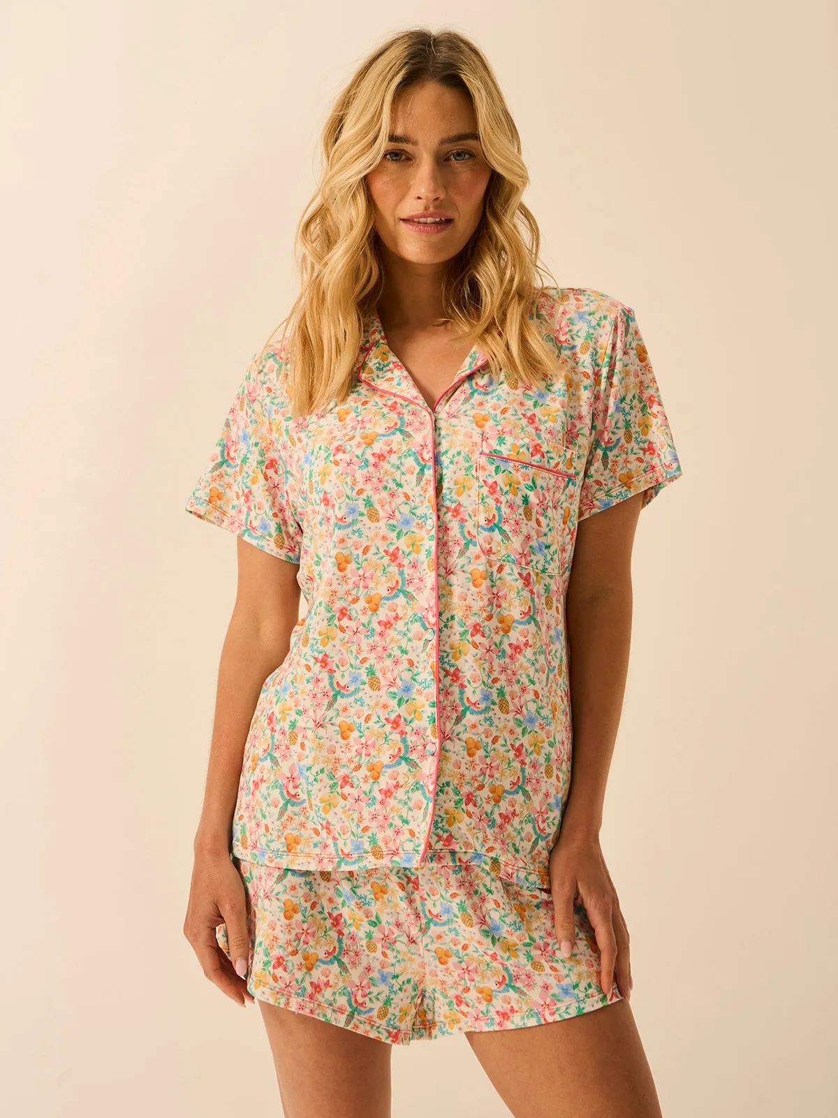 Short Pyjama Set - Paradise Found sold by Stripe & Stare product image thumbnail 5