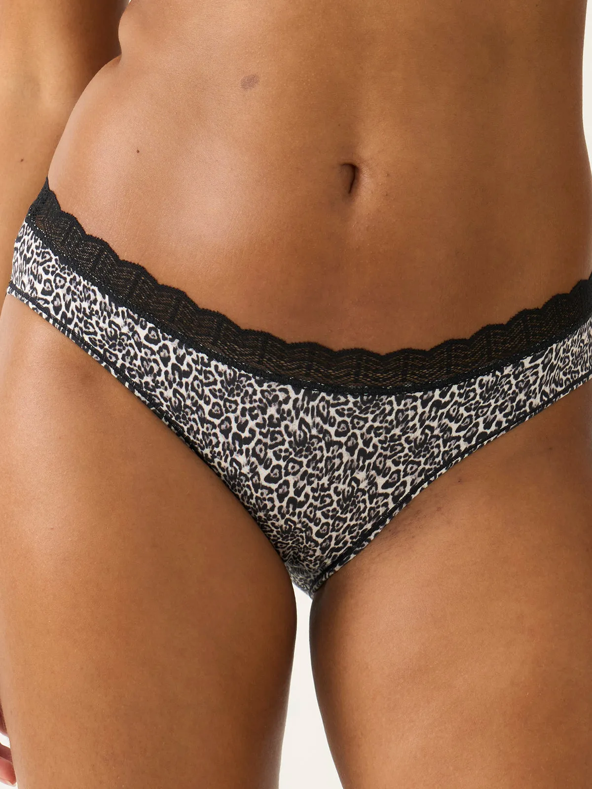 ZigZag Lace Original Knicker Four Pack - Leopard sold by Stripe & Stare product image thumbnail 3