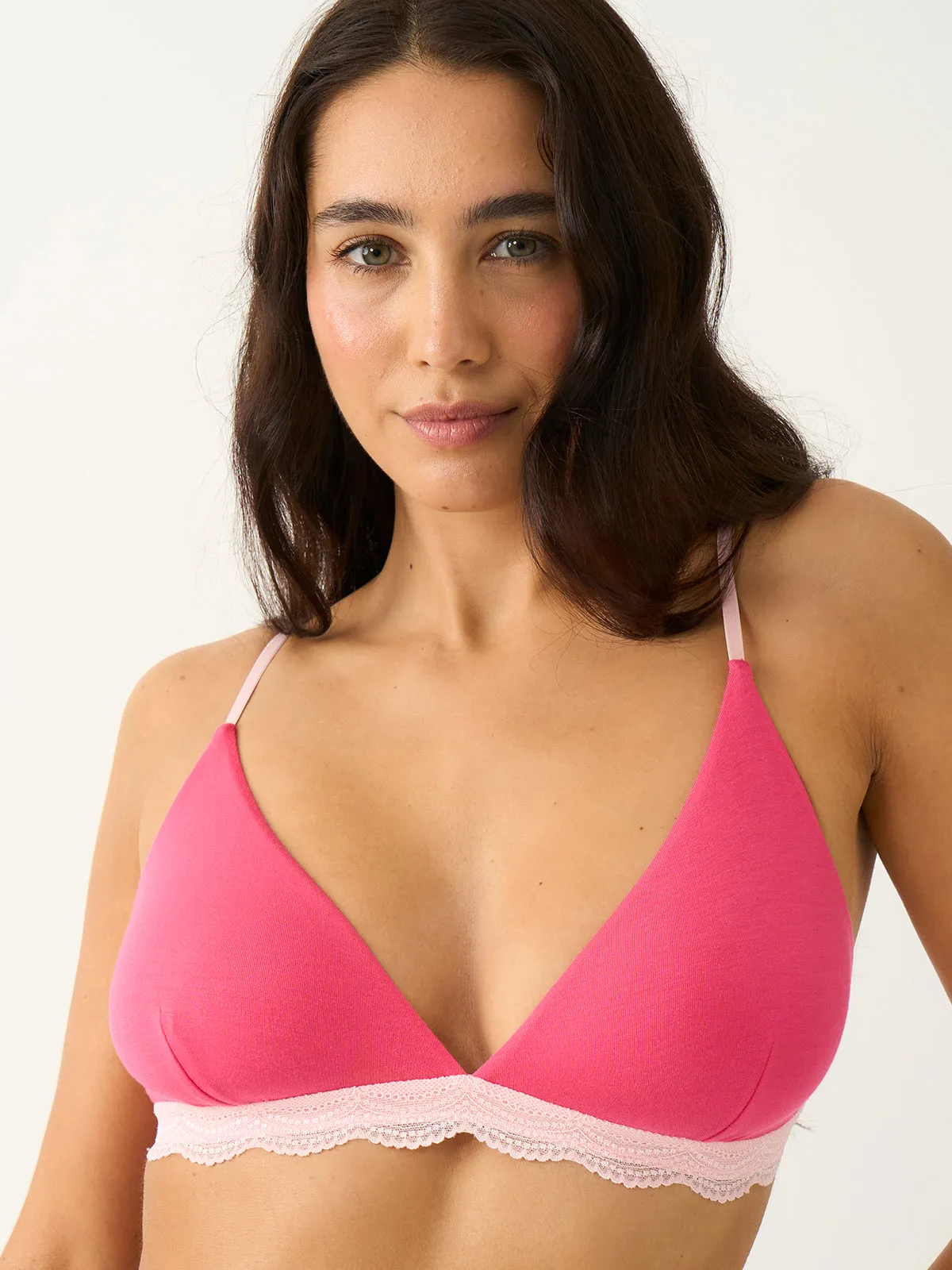 Triangle Lace Bra - Sugarplum Contrast sold by Stripe & Stare
