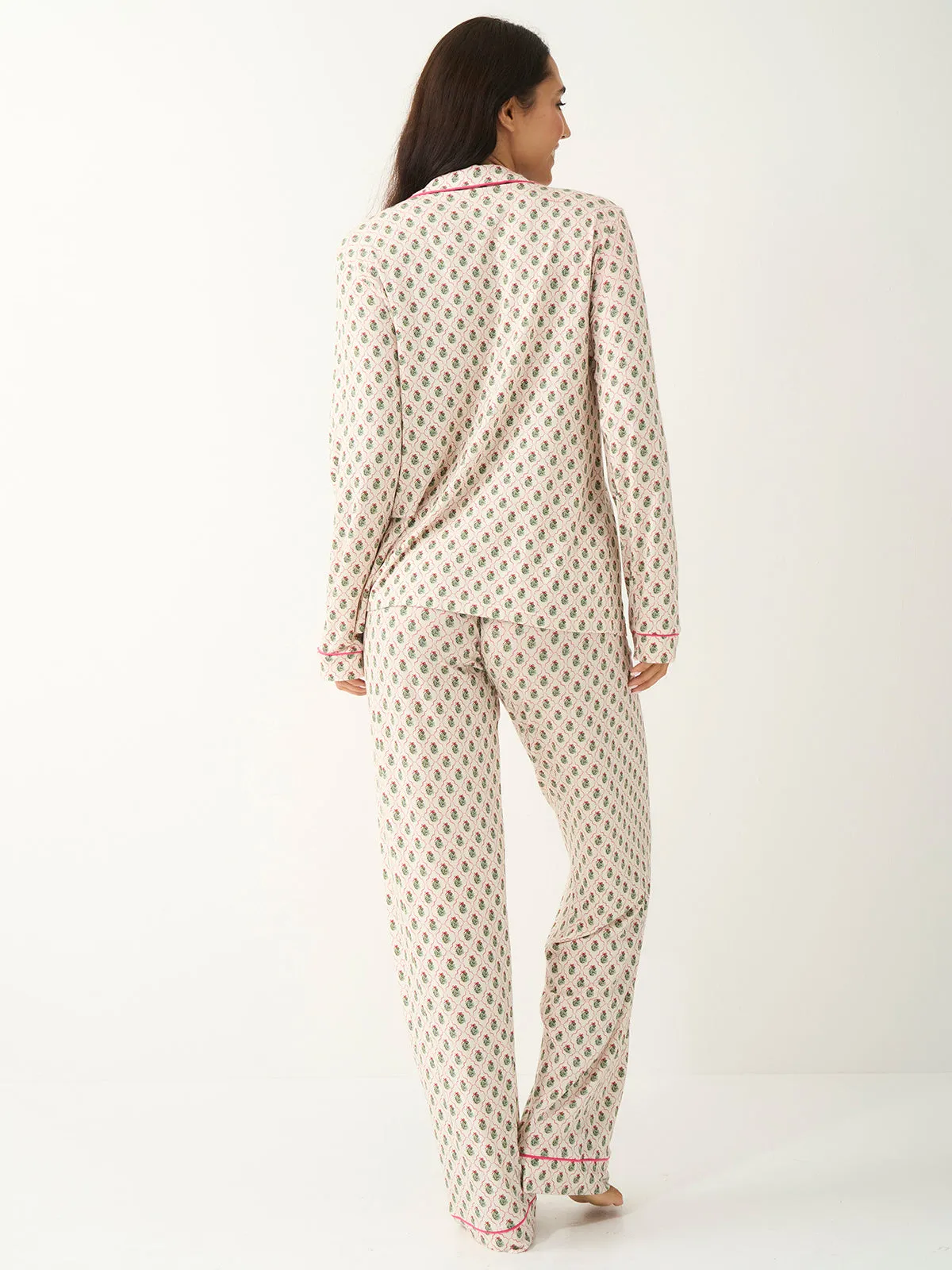 Long Pyjama Set - Mistletoe Kisses sold by Stripe & Stare product image thumbnail 3