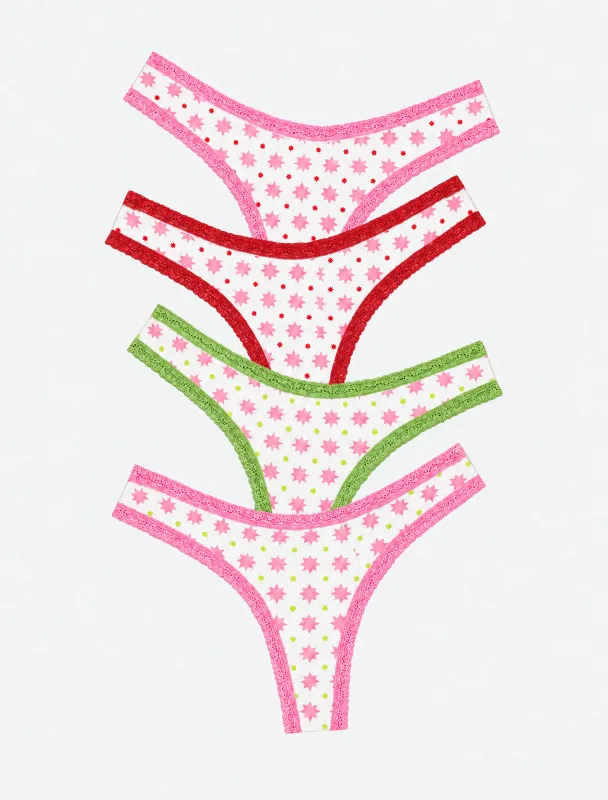 Thong Four Pack - Bright Spark made by Stripe & Stare