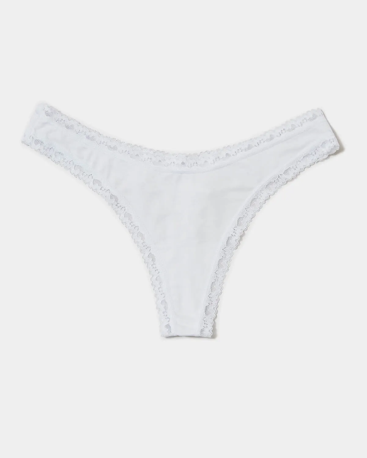 Thong - White sold by Stripe & Stare