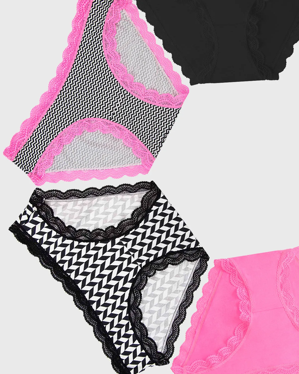 The Original Knicker Four Pack - Chevron sold by Stripe & Stare