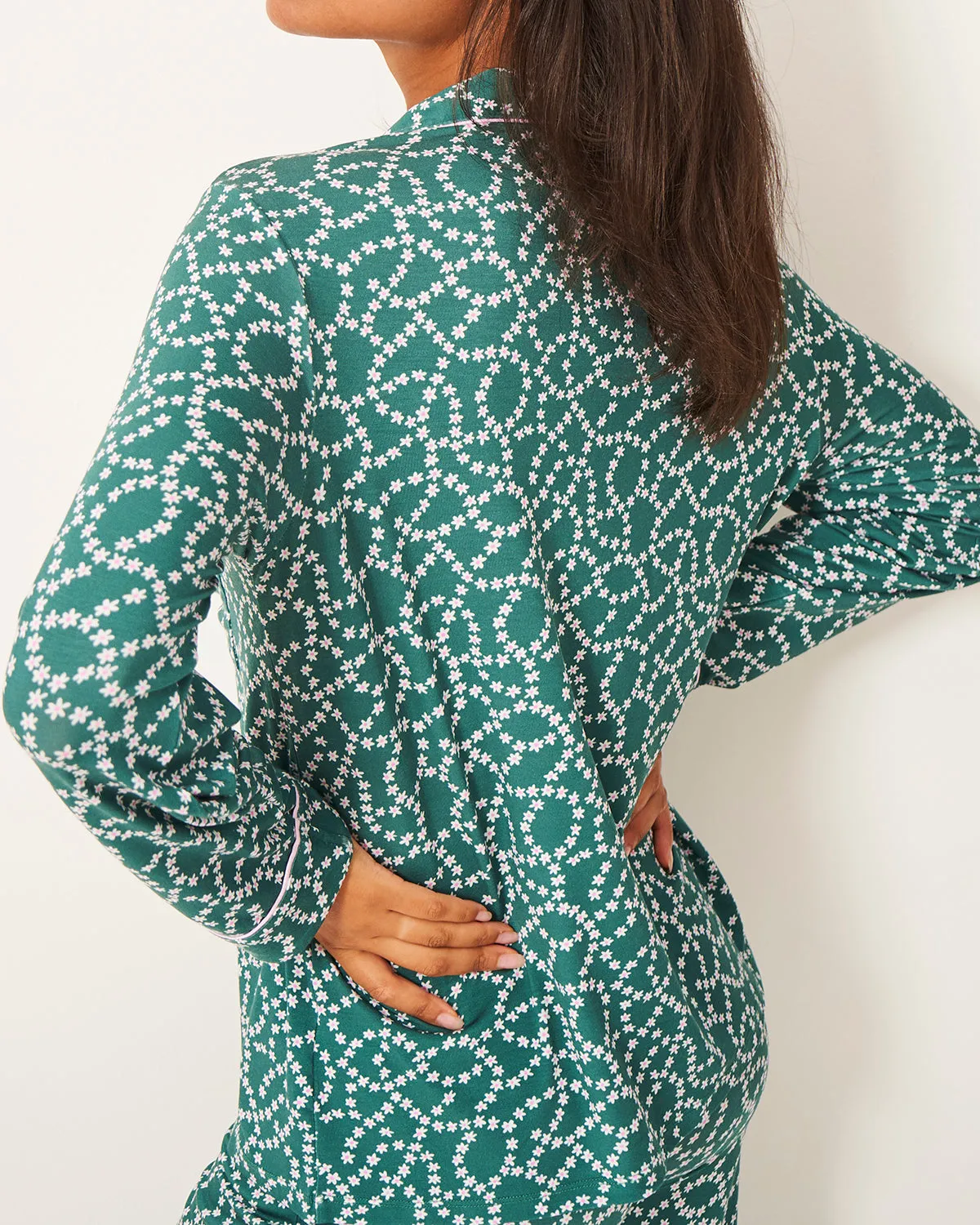 Long Pyjama Set - Daisy Chain sold by Stripe & Stare product image thumbnail 4