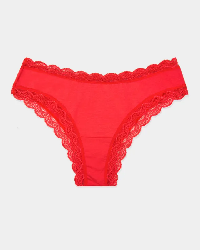 Brazilian Knicker - Red sold by Stripe & Stare