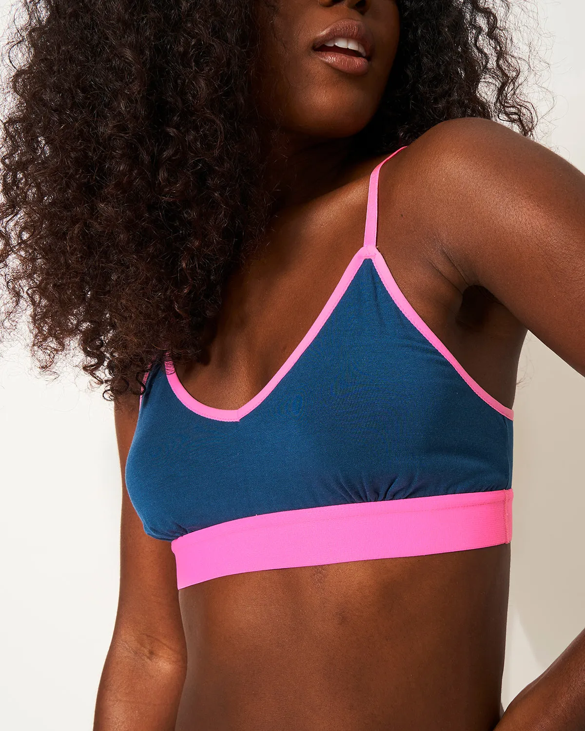 T-Shirt Bra - Midnight Neon Pink sold by Stripe & Stare product image thumbnail 3