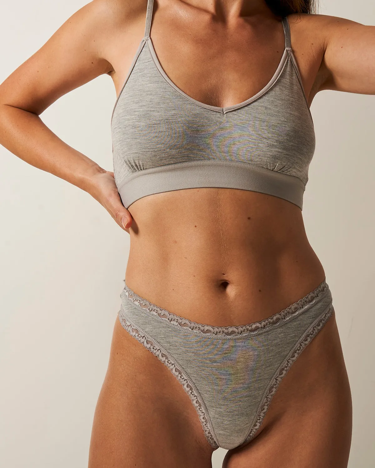 Thong - Grey Marl sold by Stripe & Stare product image thumbnail 5