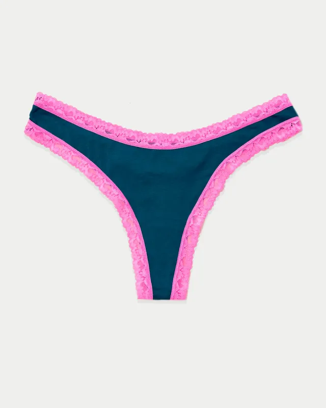 Thong - Midnight Neon Pink sold by Stripe & Stare