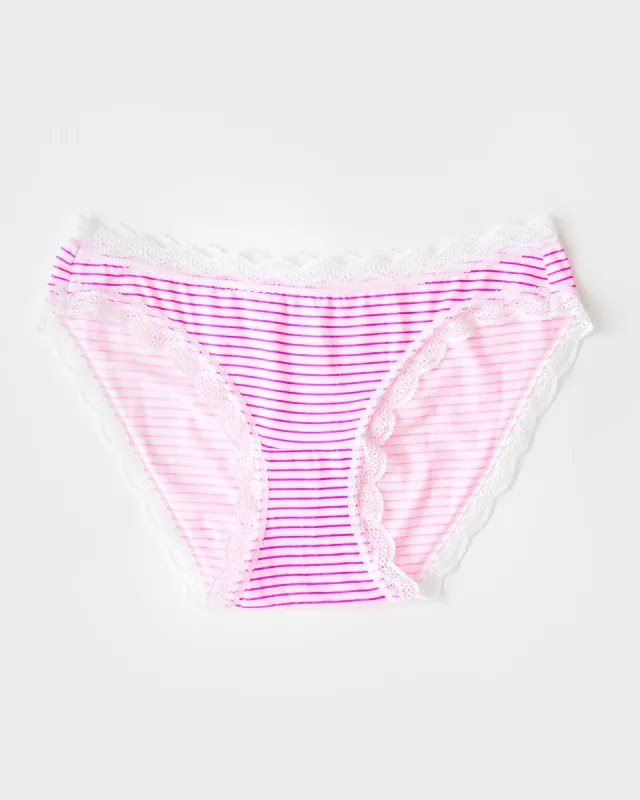 The Original Knicker - Pink Candy Stripe sold by Stripe & Stare
