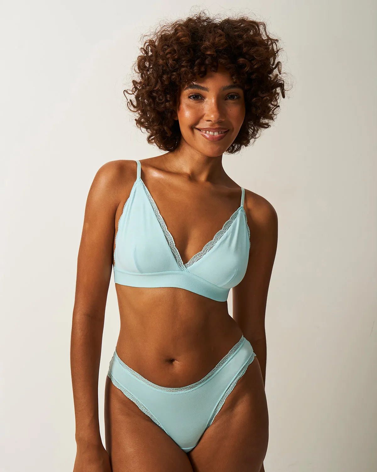 Lace Bralette - Atomizer Blue sold by Stripe & Stare product image thumbnail 3