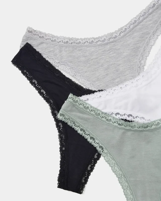 Thong Four Pack - Basics sold by Stripe & Stare