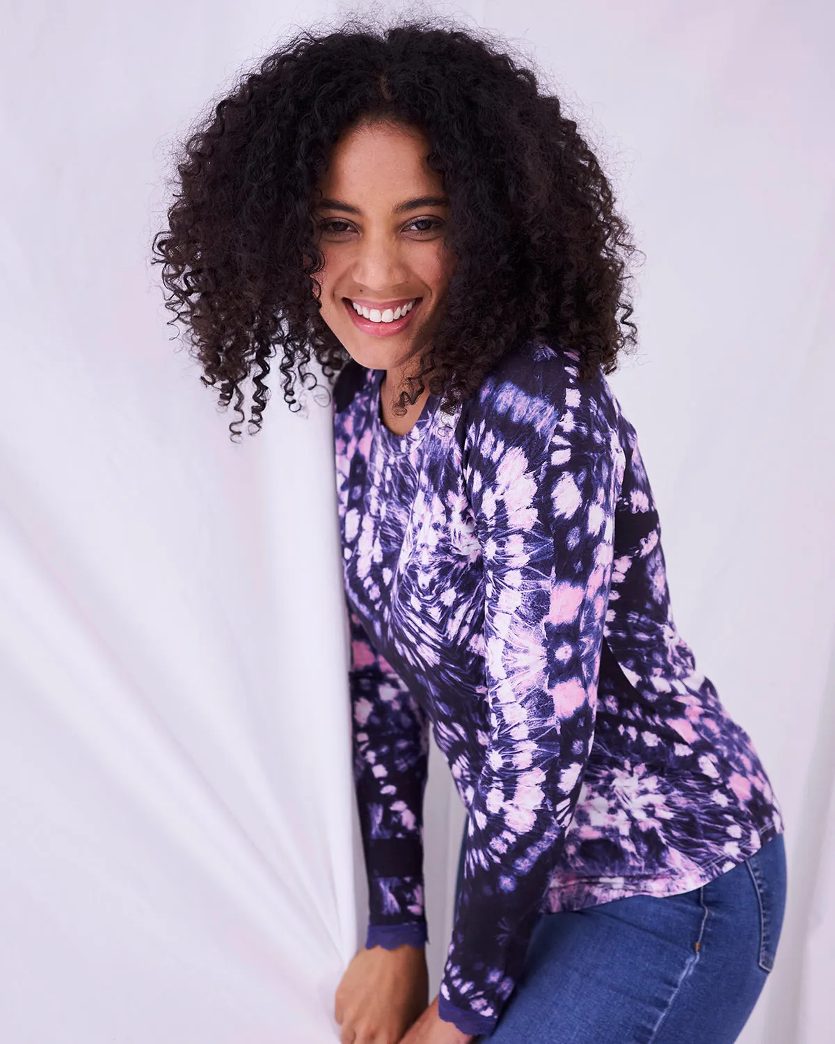 Slouch Top - Violet Swirl sold by Stripe & Stare product image thumbnail 2