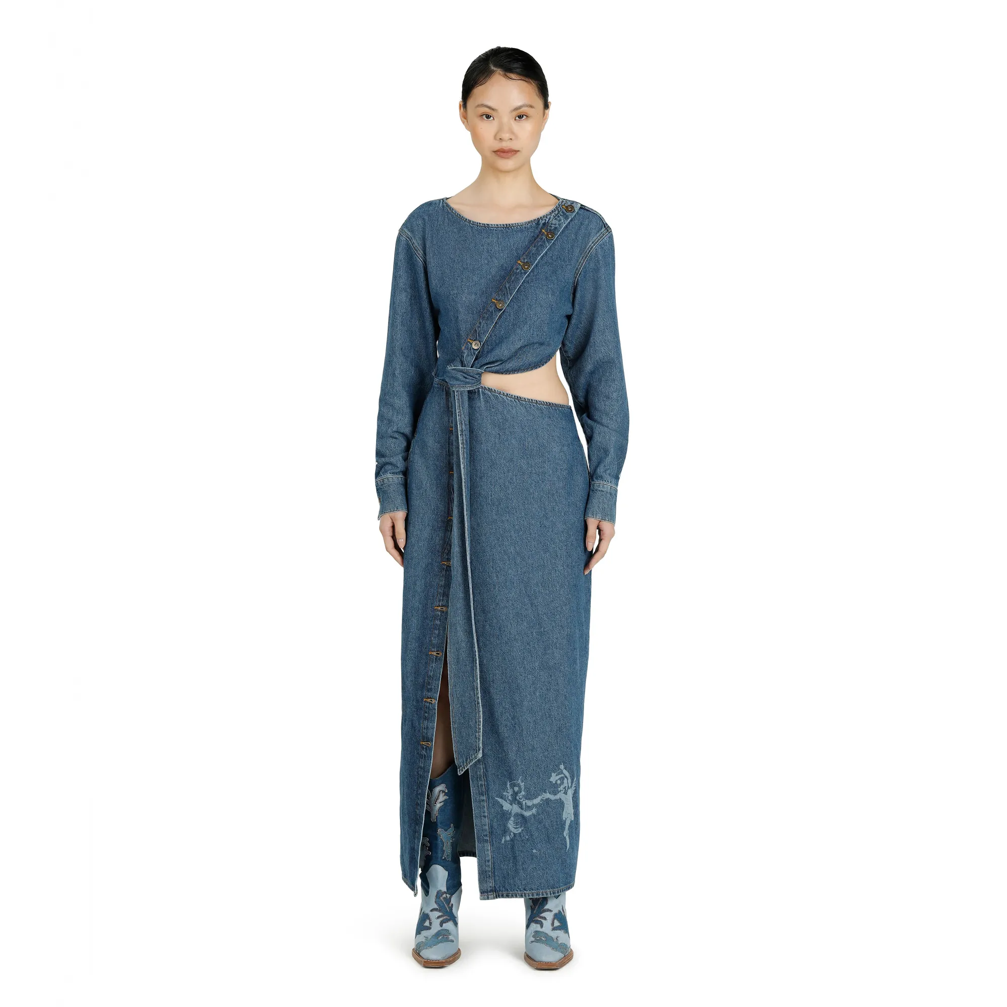 Gabo Denim Dress sold by Ahluwalia