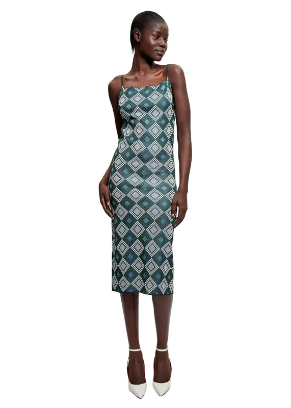 Ojewale Square Neck Slip Dress made by Ahluwalia