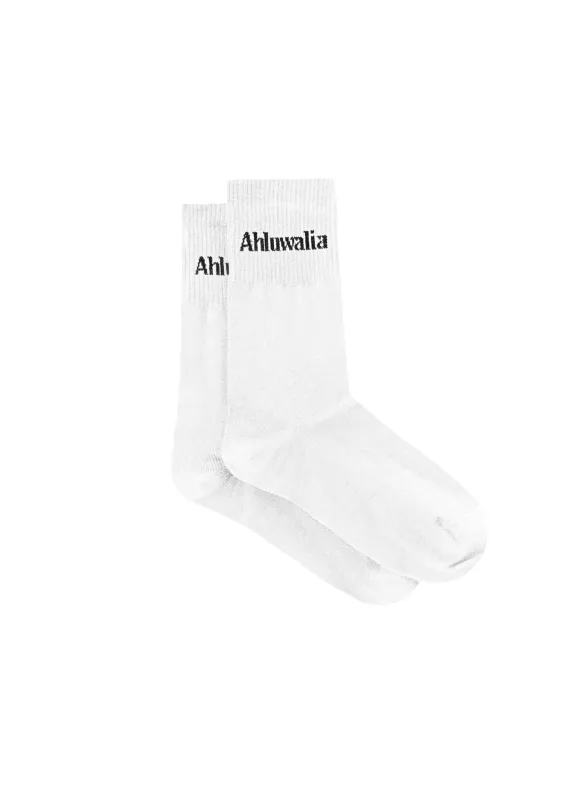 Womens Ahluwalia Socks - White made by Ahluwalia