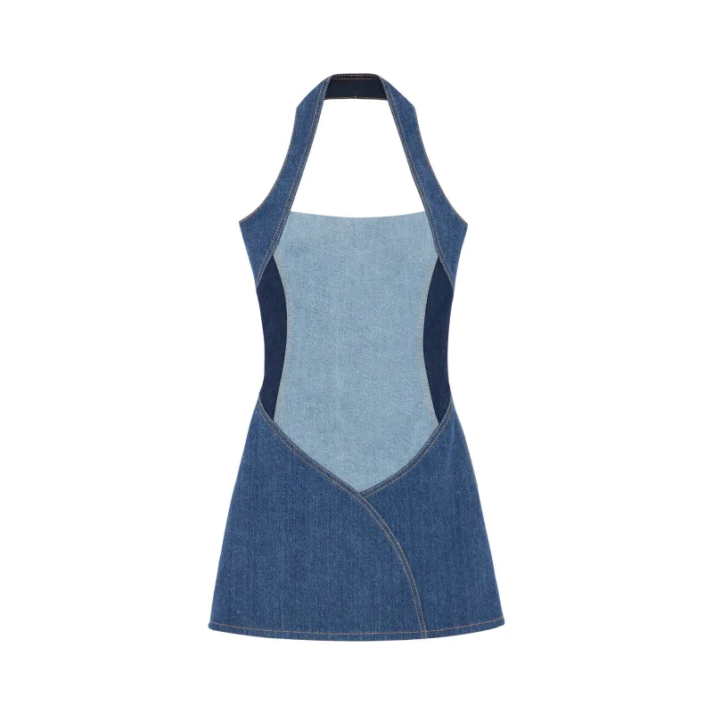 Rework Denim Mini Dress made by Ahluwalia