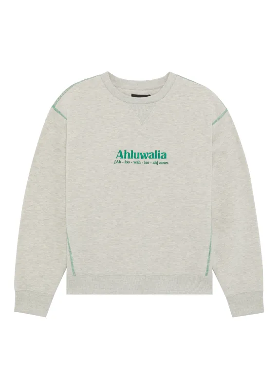 Brushed Cotton Grey Marl Sweatshirt sold by Ahluwalia