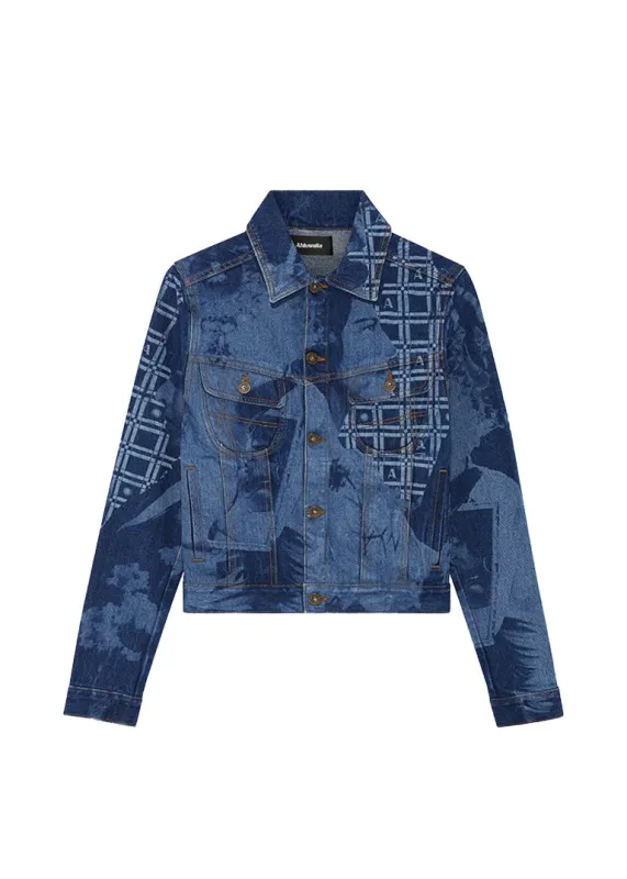 Eyes On You Fitted Denim Jacket made by Ahluwalia