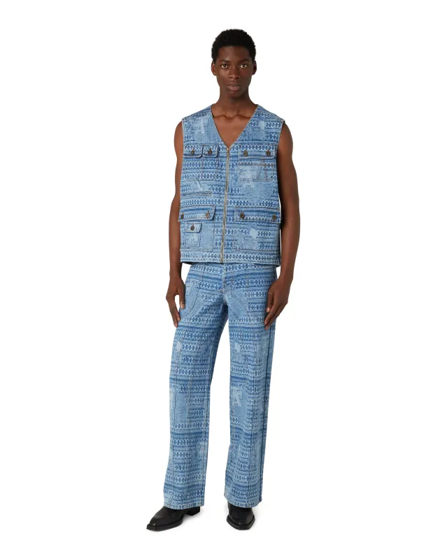 Kampala Denim Vest sold by Ahluwalia