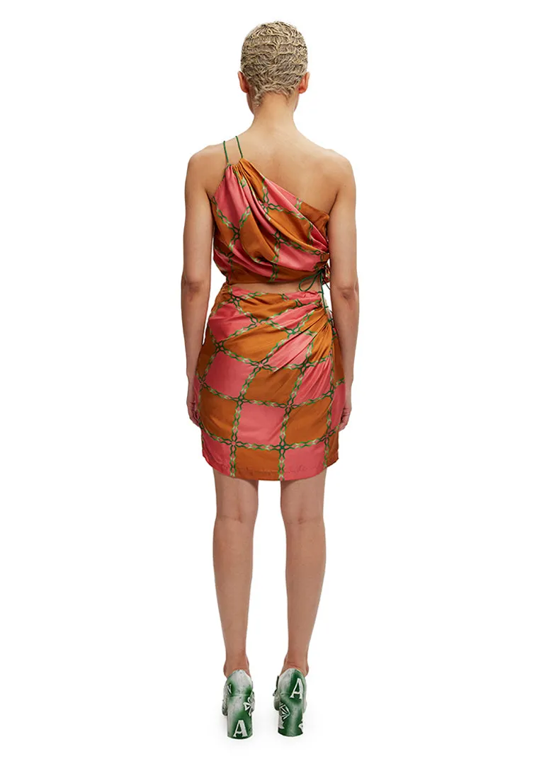 Turmeric draped skirt sold by Ahluwalia product image thumbnail 4